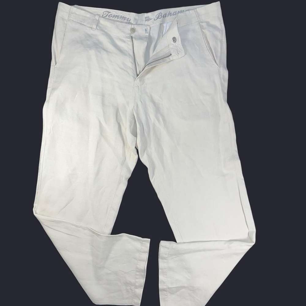 Tommy Bahama Cream Linen-Silk pants 35X32